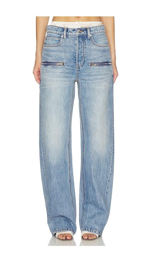 Alexander Wang Silk Prestyle Float Jeans With Horizontal Zips in Blue by ALEXANDER WANG