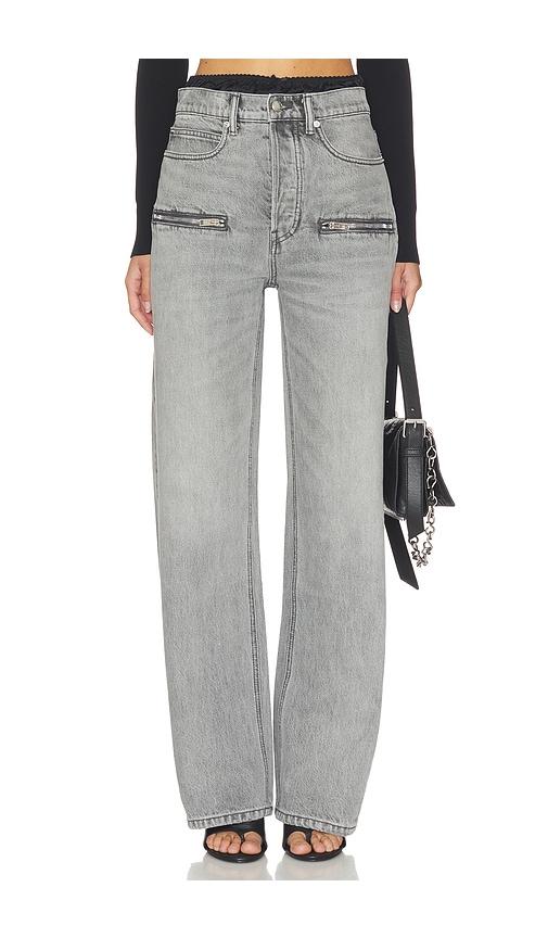 Alexander Wang Silk Prestyle Float Jeans With Horizontal Zips in Grey by ALEXANDER WANG