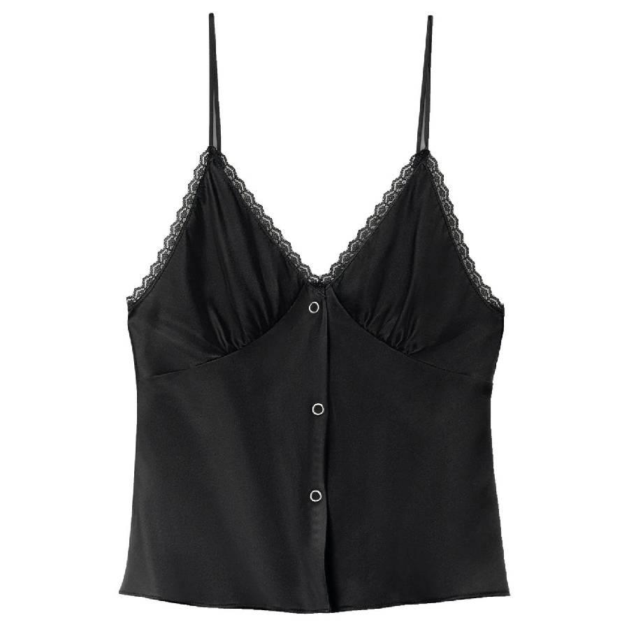 Alexander Wang Snap Front Lace Tank Top by ALEXANDER WANG
