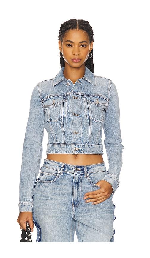 Alexander Wang Snug Trucker Jacket in Blue by ALEXANDER WANG Alexander Wang Snug Trucker Jacket in Blue by ALEXANDER WANG