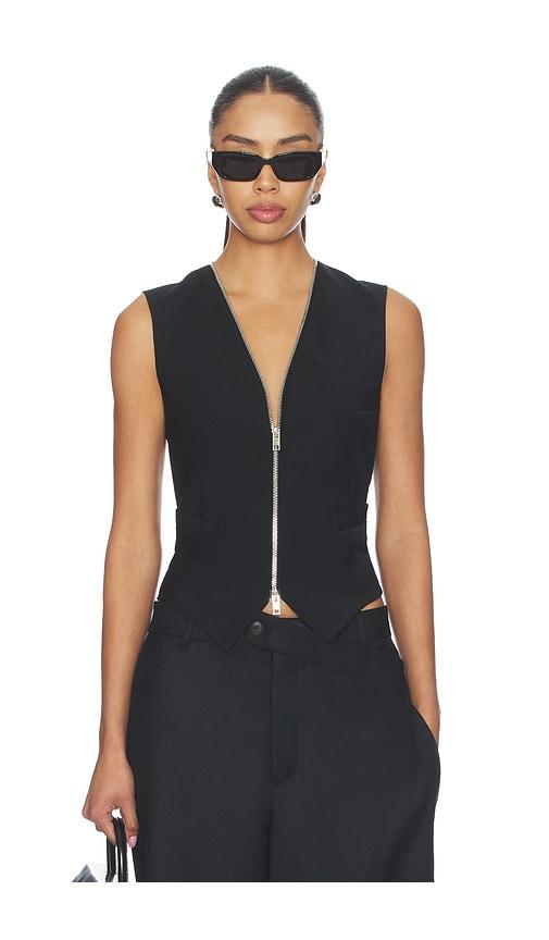 Alexander Wang Tailored Vest With Zipper in Black by ALEXANDER WANG