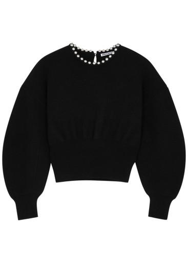 Bead-embellished wool-blend jumper by ALEXANDER WANG