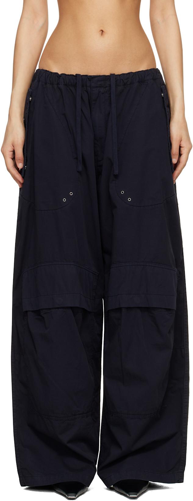 Black Articulated Mid-Rise Cargo Pants by ALEXANDER WANG
