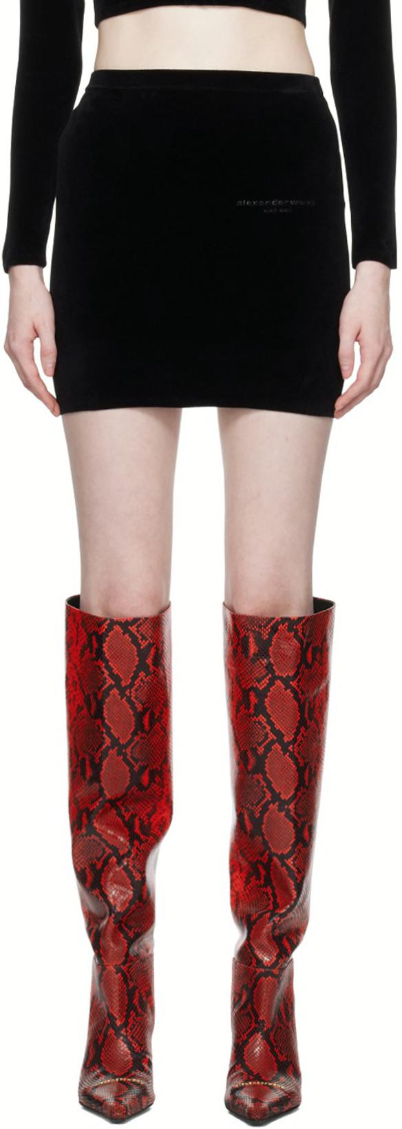Black Bonded Miniskirt by ALEXANDER WANG