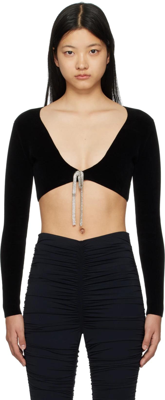Black Cropped Cardigan by ALEXANDER WANG