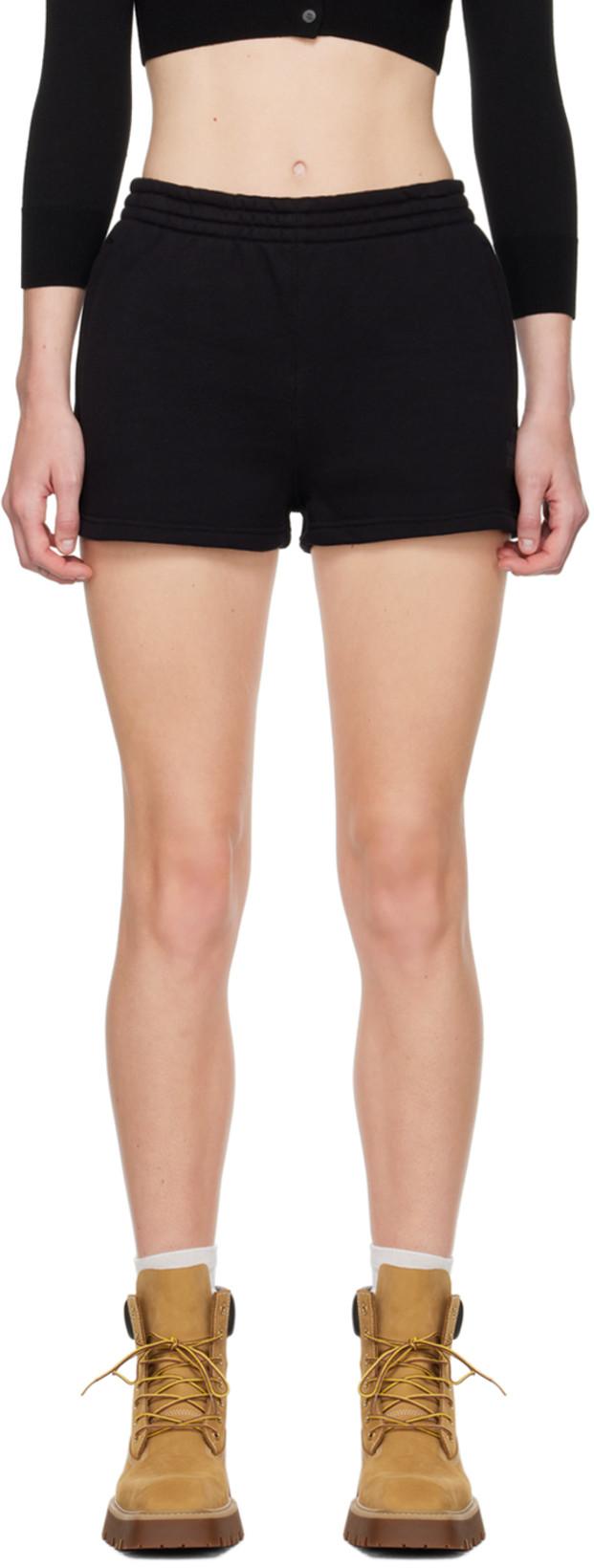 Black Puff Logo Shorts by ALEXANDER WANG