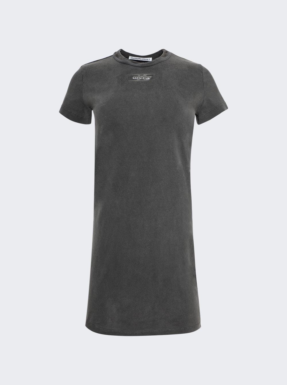 Blade Logo Shrunken Tee Dress Washed Cedar  | The Webster by ALEXANDER WANG