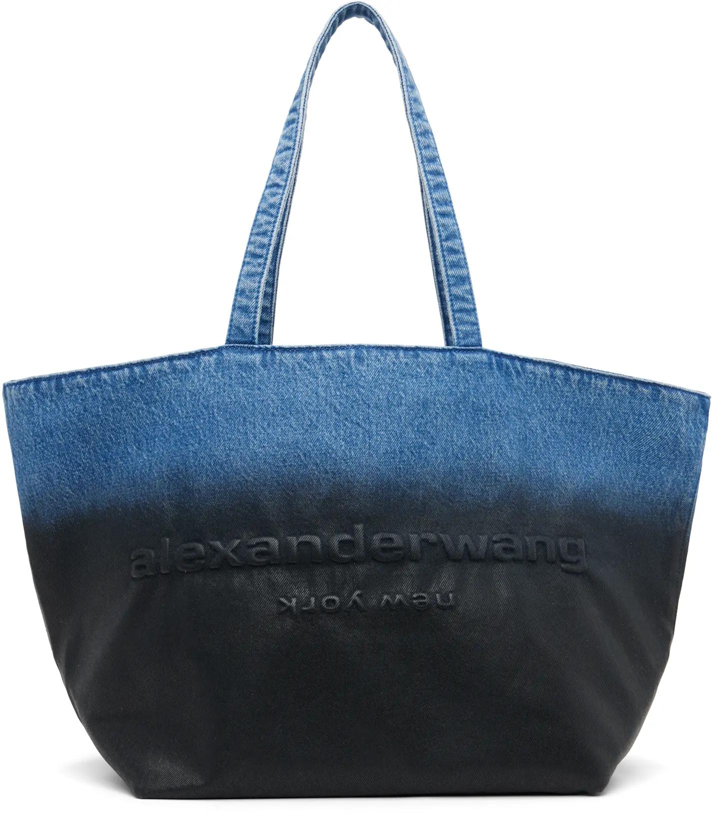 Blue Denim Punch Large Tote by ALEXANDER WANG