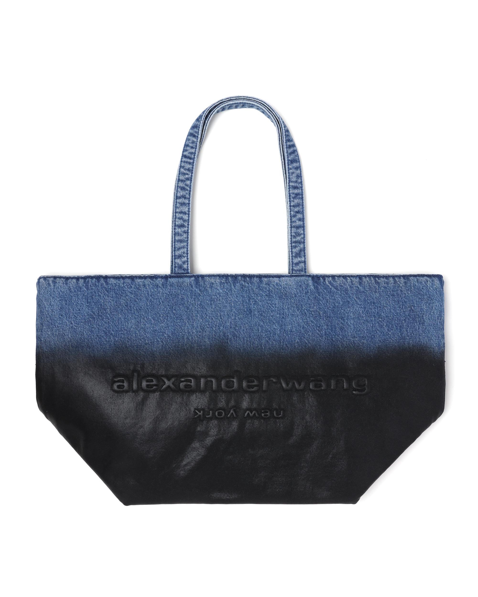 Coated denim punch tote bag by ALEXANDER WANG