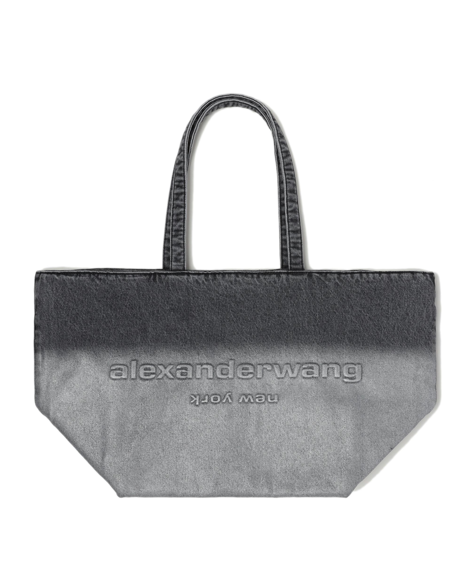 Coated denim punch tote bag by ALEXANDER WANG