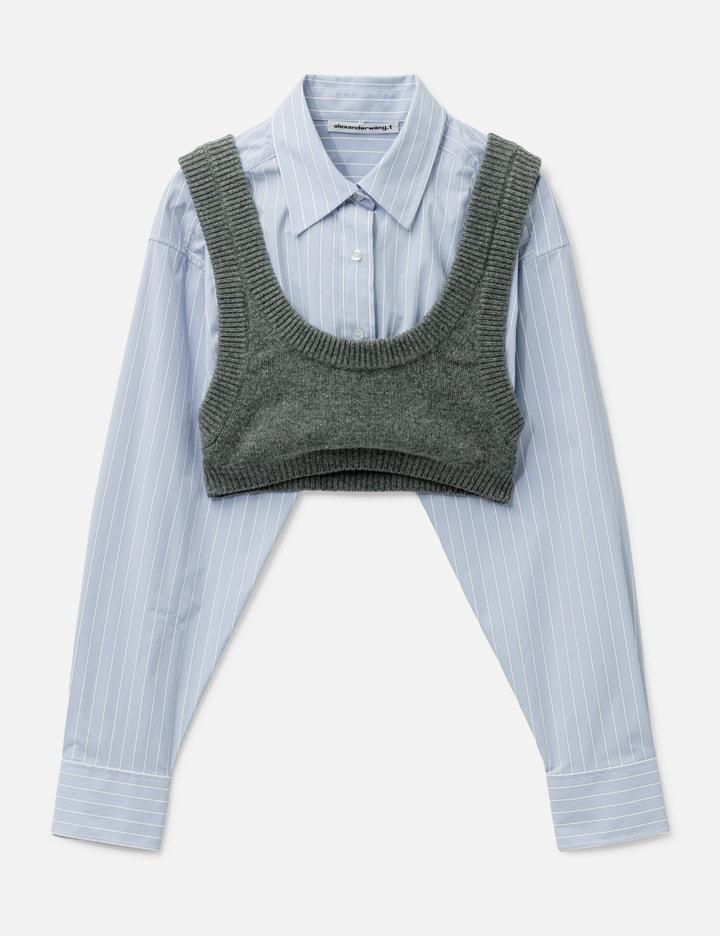 Cropped Bi-Layer Shirt by ALEXANDER WANG