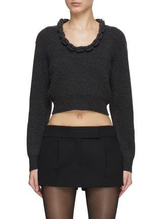 Cropped Bike Chain Trim Pullover by ALEXANDER WANG