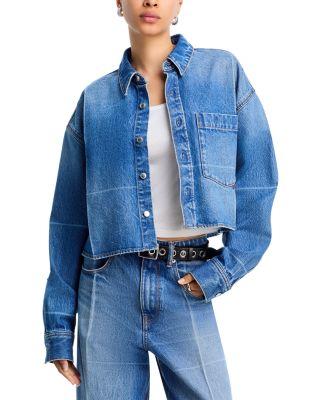 Cropped Denim Button Down Jacket by ALEXANDER WANG
