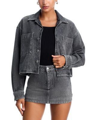 Cropped Long Sleeved Denim Boxy Shirt by ALEXANDER WANG