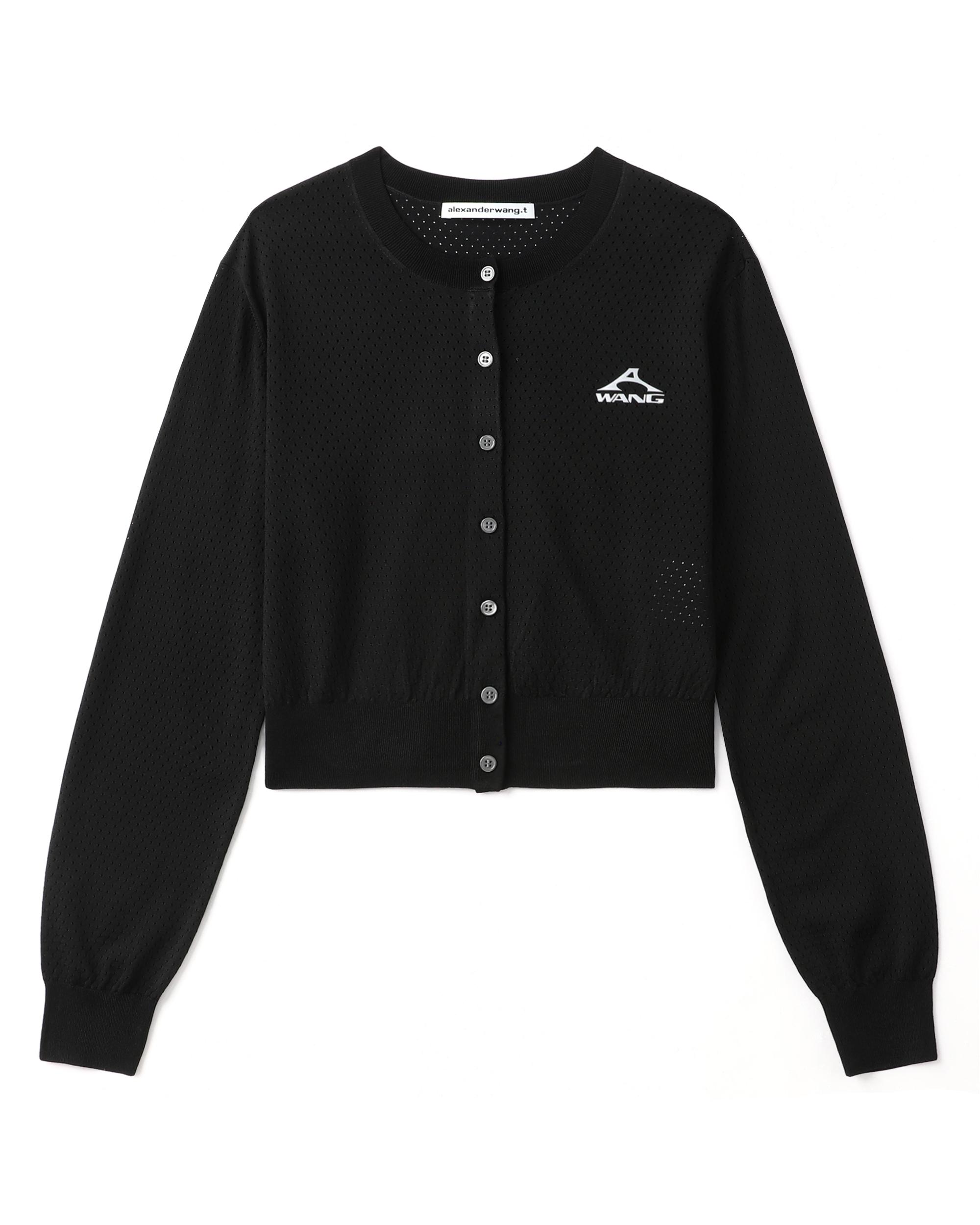 Cropped athletic mesh cardigan by ALEXANDER WANG
