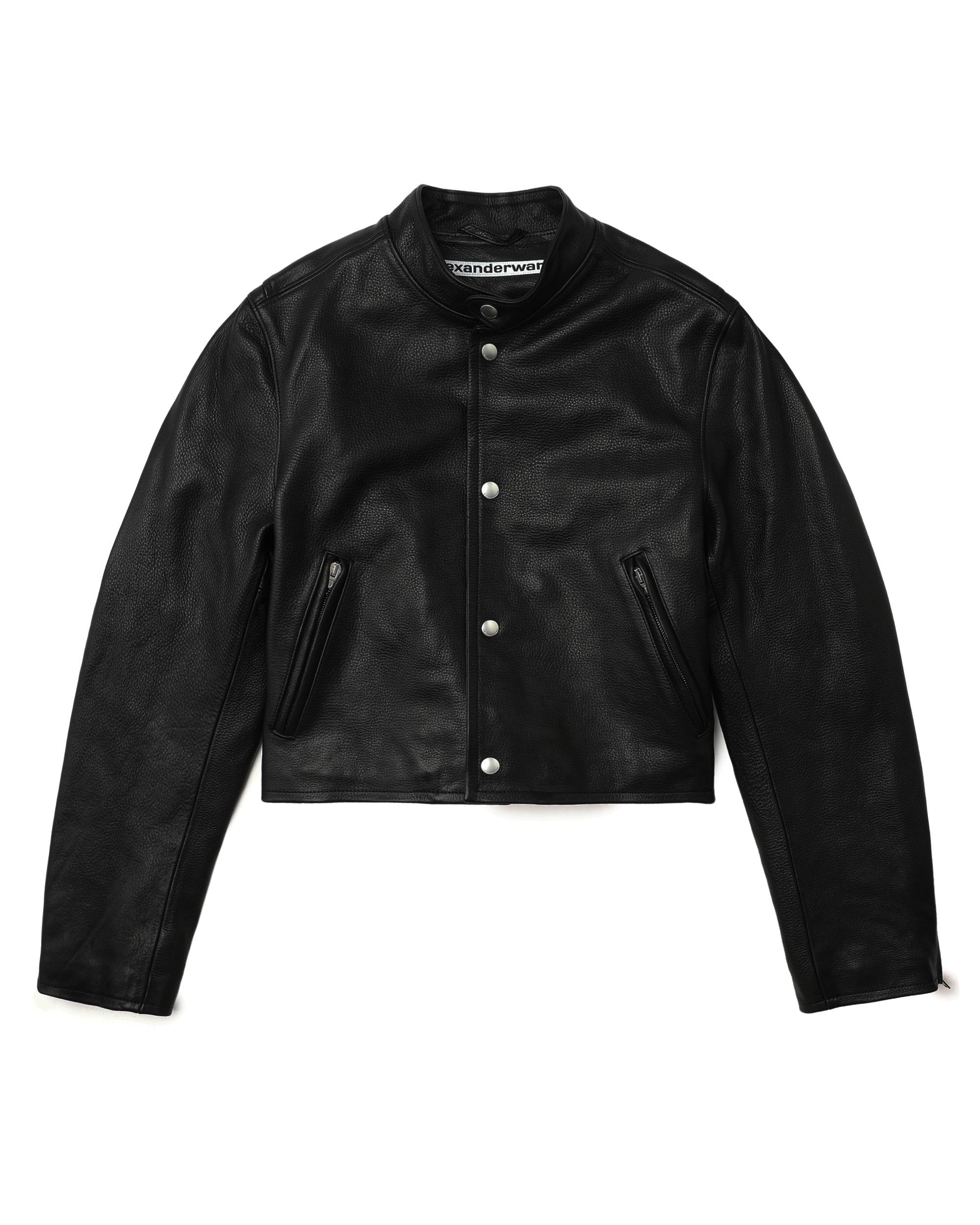 Cropped leather jacket by ALEXANDER WANG