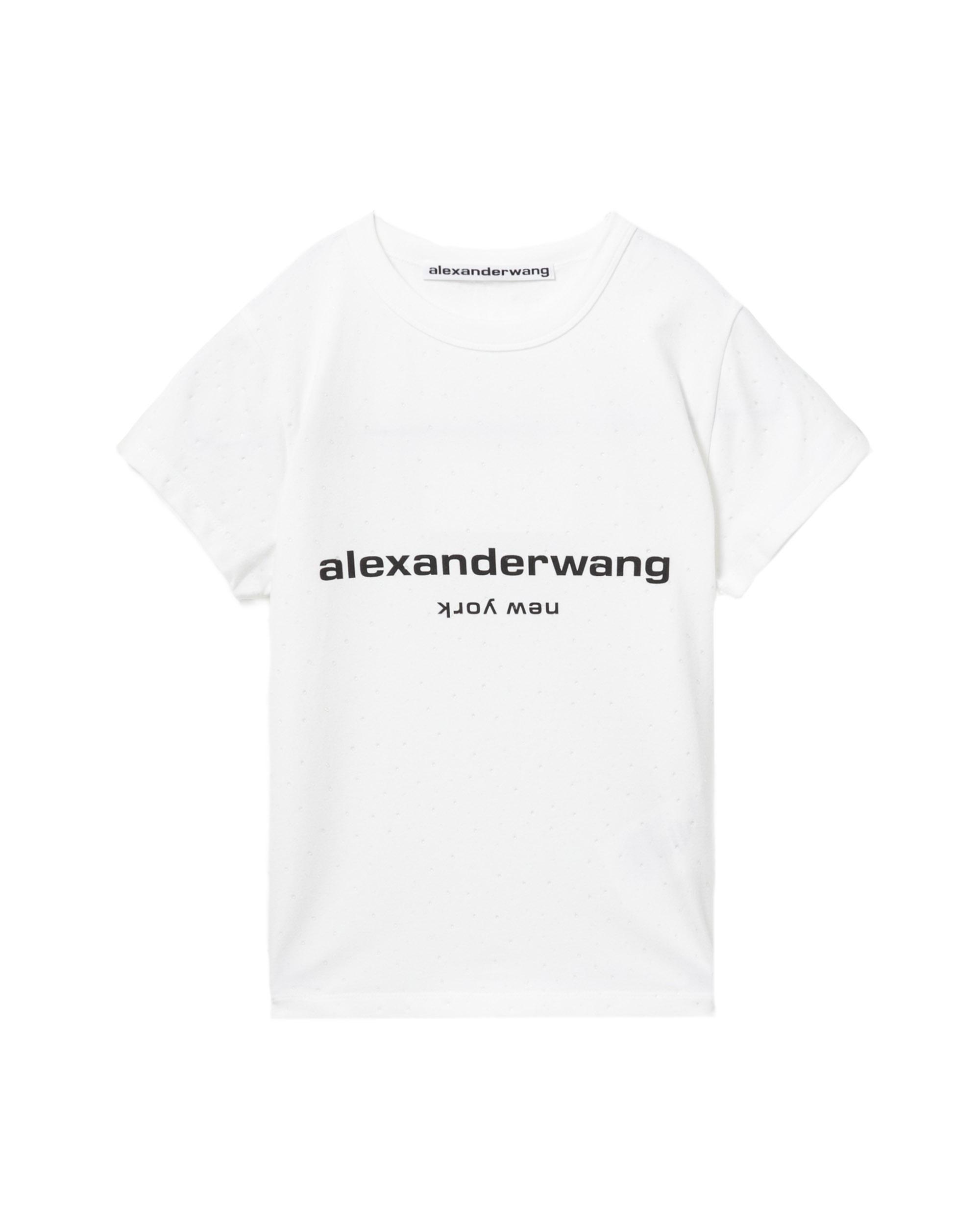 Cropped logo tee by ALEXANDER WANG