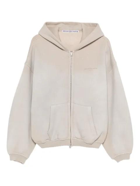 Crystal Washed Terry Zip Hoodie by ALEXANDER WANG