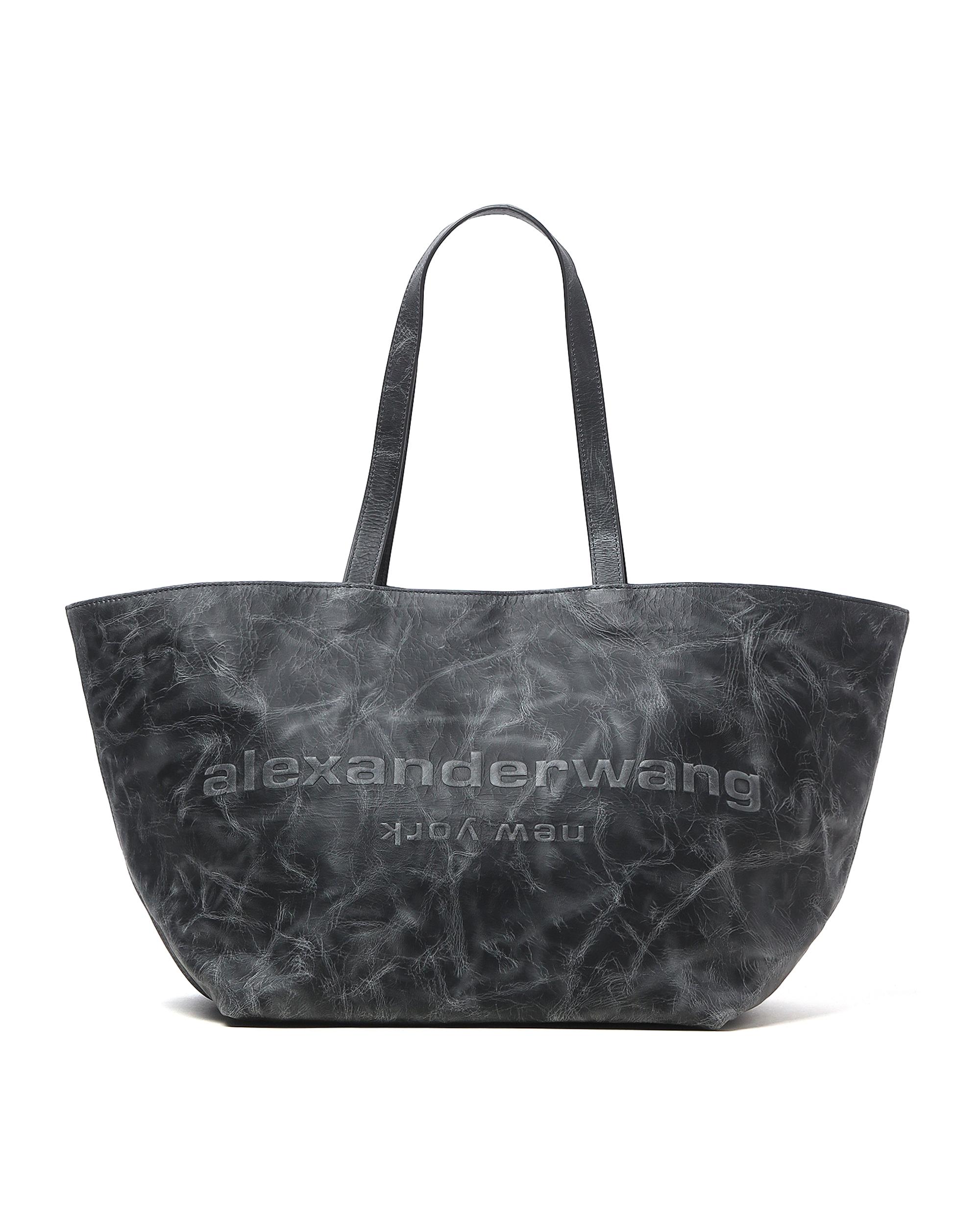 Distressed leather punch tote bag by ALEXANDER WANG