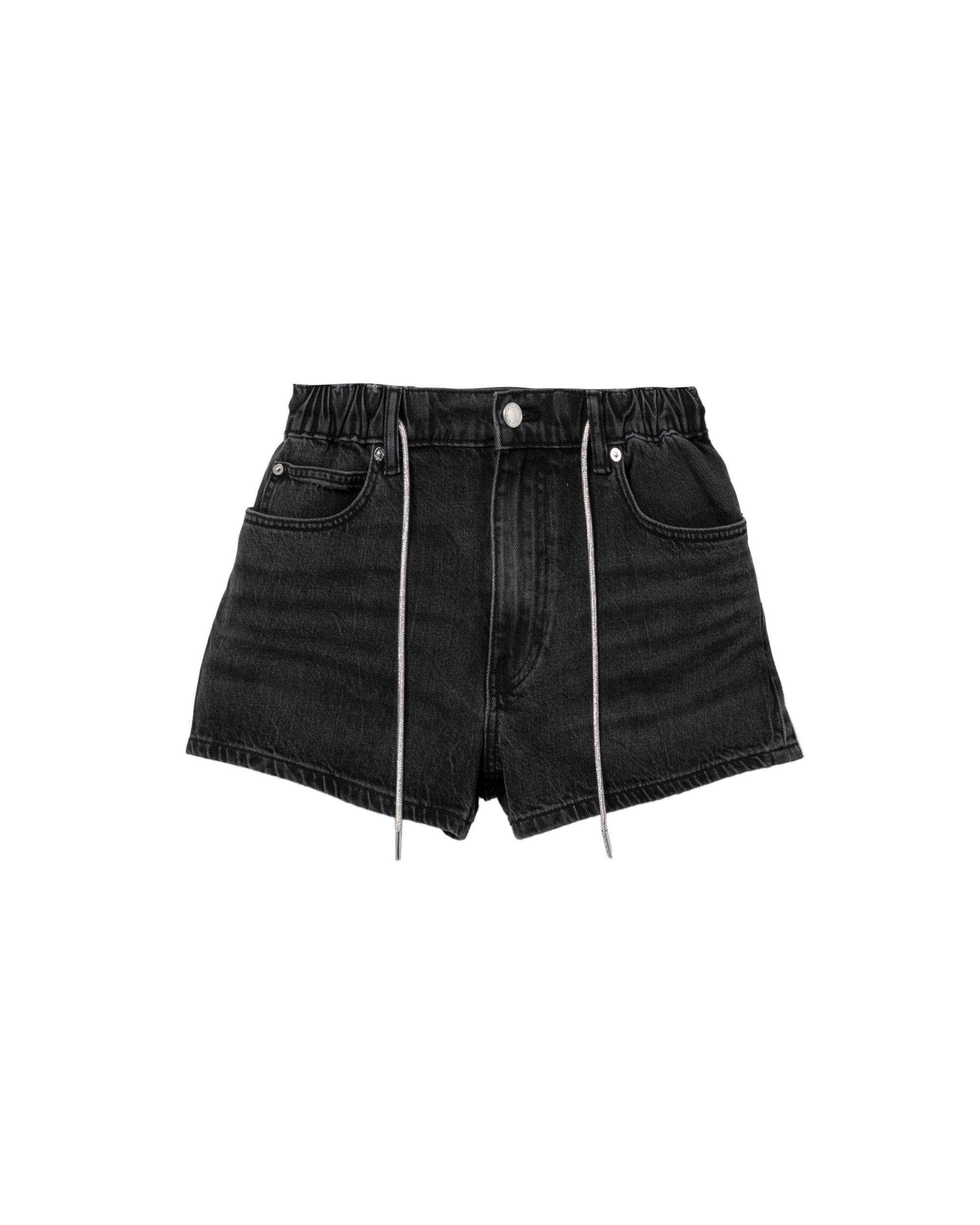 Drawstring denim shorts by ALEXANDER WANG