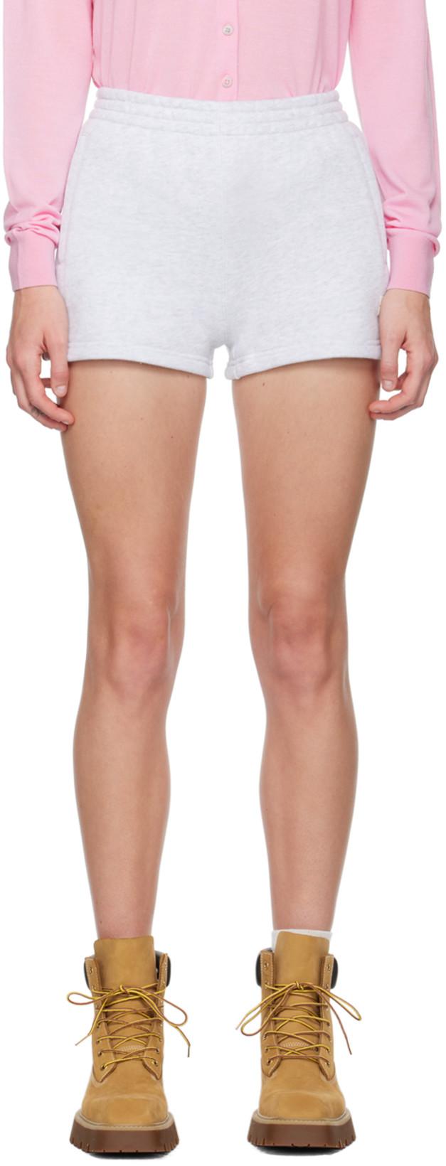 Gray Puff Logo Shorts by ALEXANDER WANG