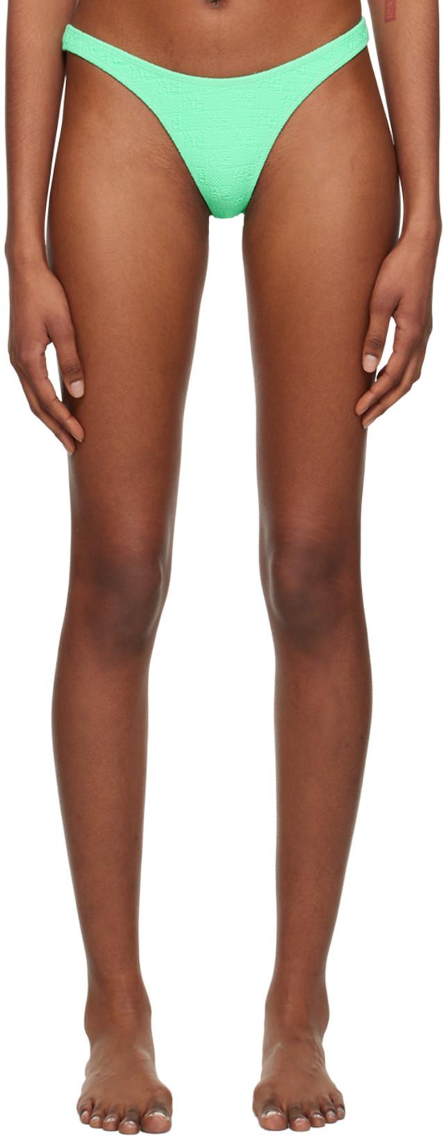 Green Jacquard Bikini Bottom by ALEXANDER WANG