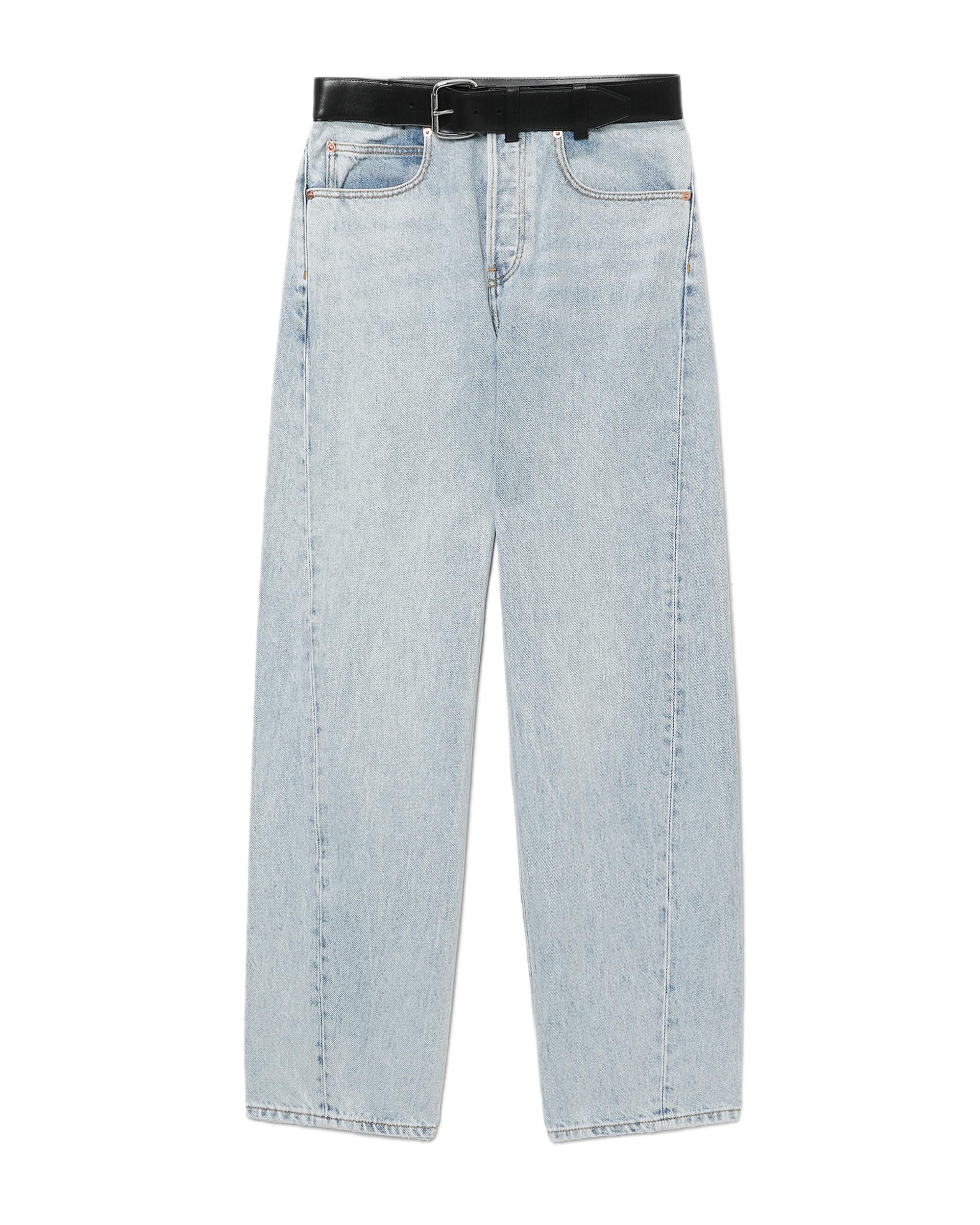 Leather belted balloon jeans by ALEXANDER WANG