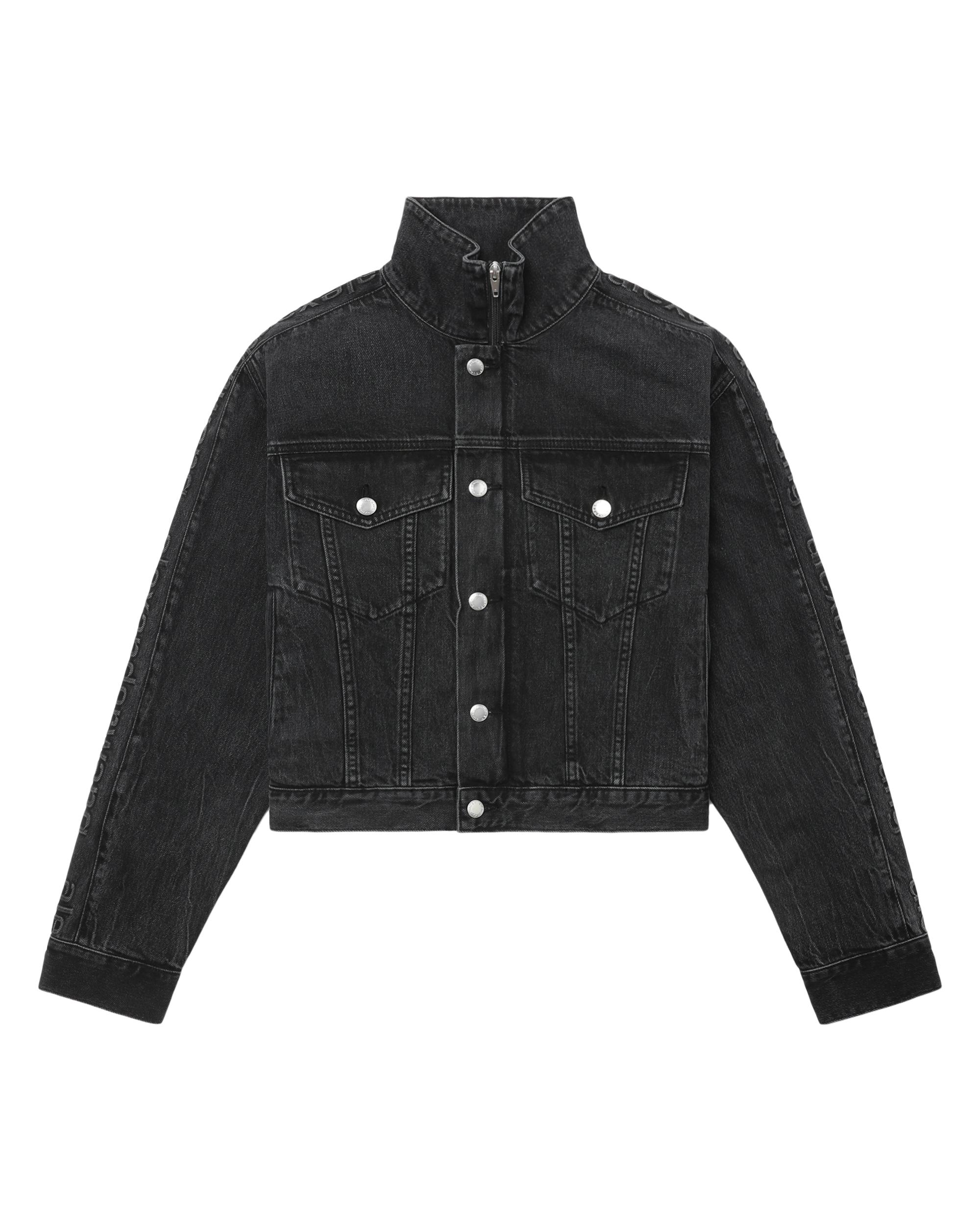 Logo embossed denim jacket by ALEXANDER WANG