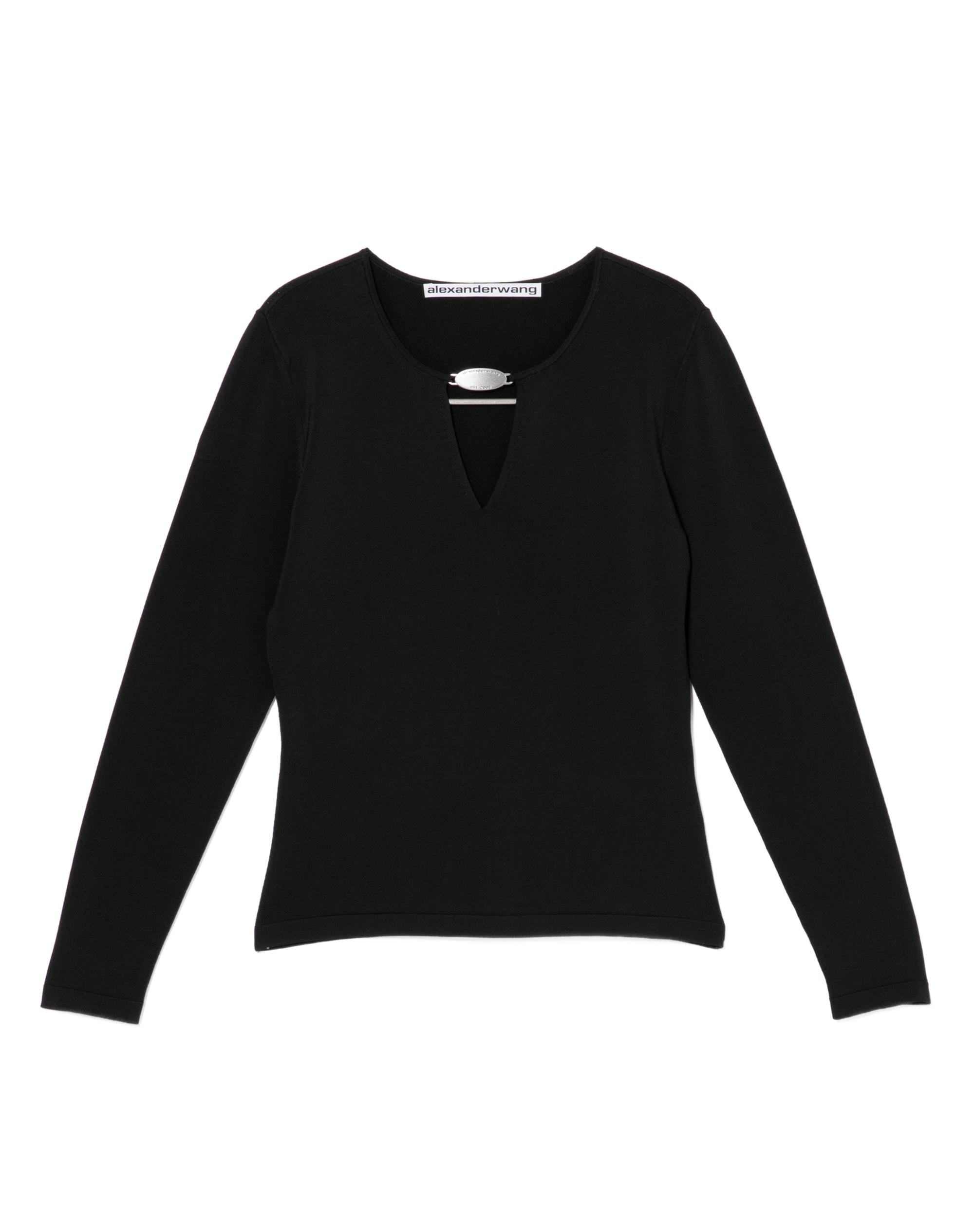 Metal logo knit top by ALEXANDER WANG