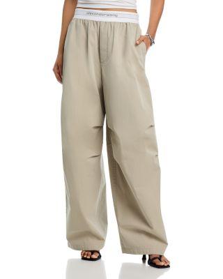 Mid Rise Logo Waistband Pants by ALEXANDER WANG