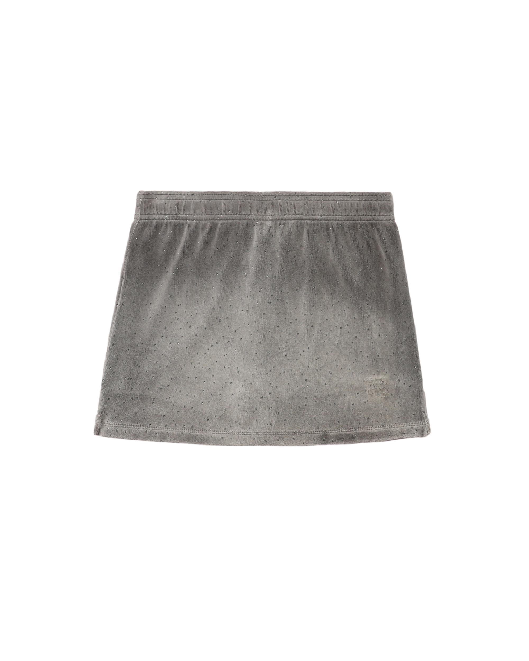 Mid-rise mini skort in crushed velour by ALEXANDER WANG