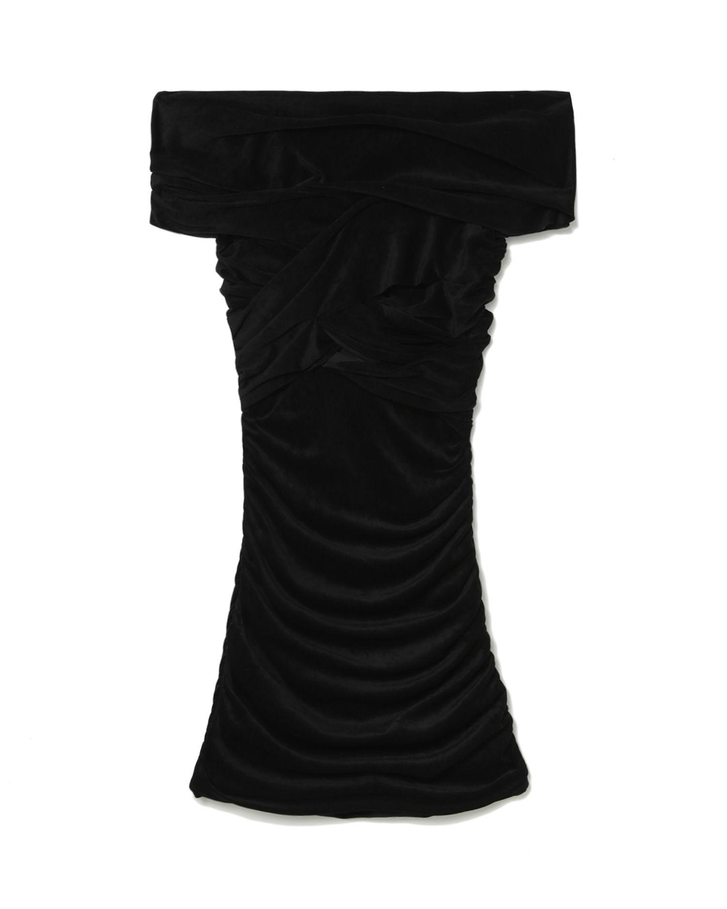 Off-shoulder mini faux suede dress by ALEXANDER WANG