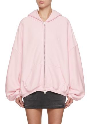Oversized Cotton Zip-Up Hoodie by ALEXANDER WANG Oversized Cotton Zip-Up Hoodie by ALEXANDER WANG