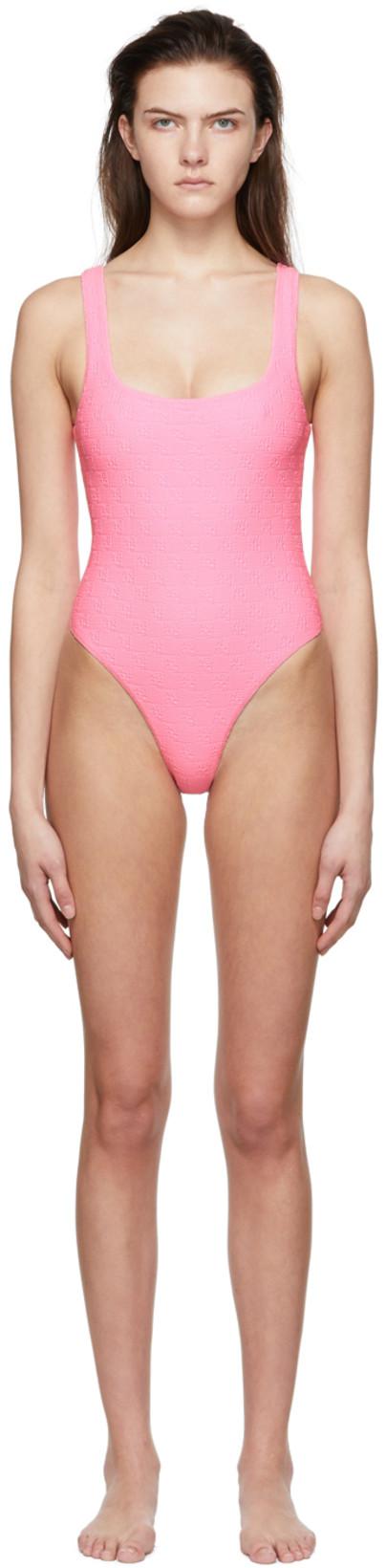 Pink Nylon One Piece Swimsuit by ALEXANDER WANG jellibeans