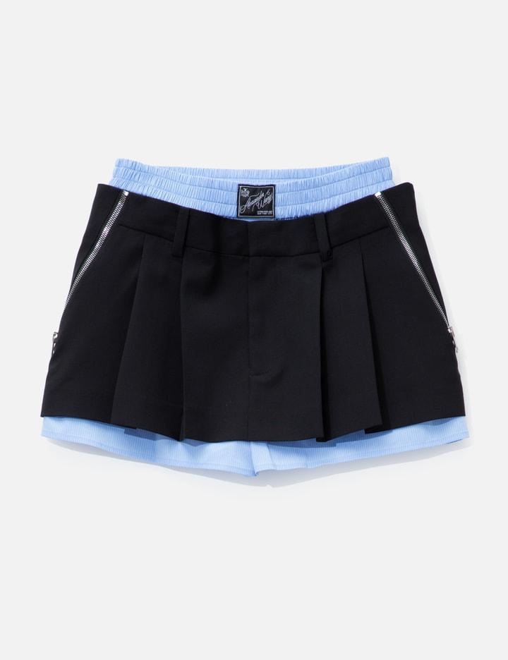 Pre-Styled Pleated Skort With Zipper Details by ALEXANDER WANG