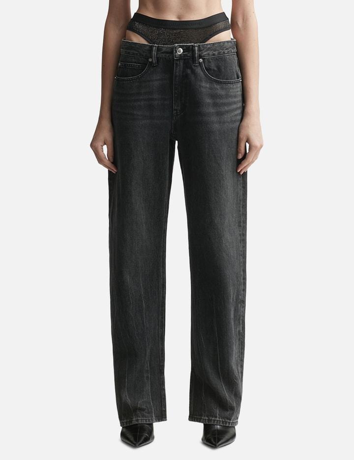 Pre-Styled Straight-Leg Slit-Hem Jeans by ALEXANDER WANG Pre-Styled Straight-Leg Slit-Hem Jeans by ALEXANDER WANG
