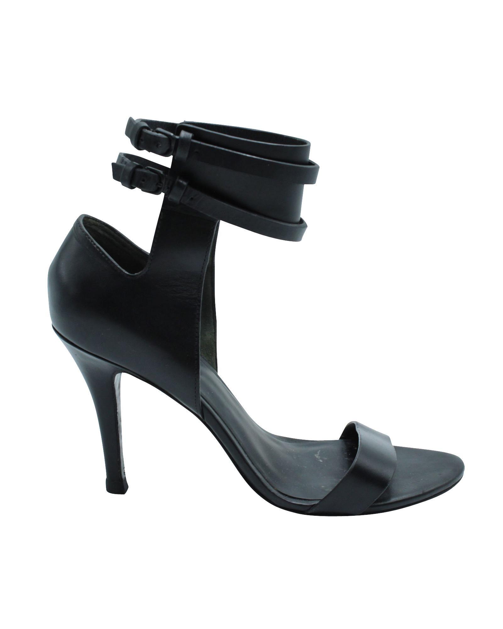 Preloved Double Buckle Leather Heels Wo - Black by ALEXANDER WANG