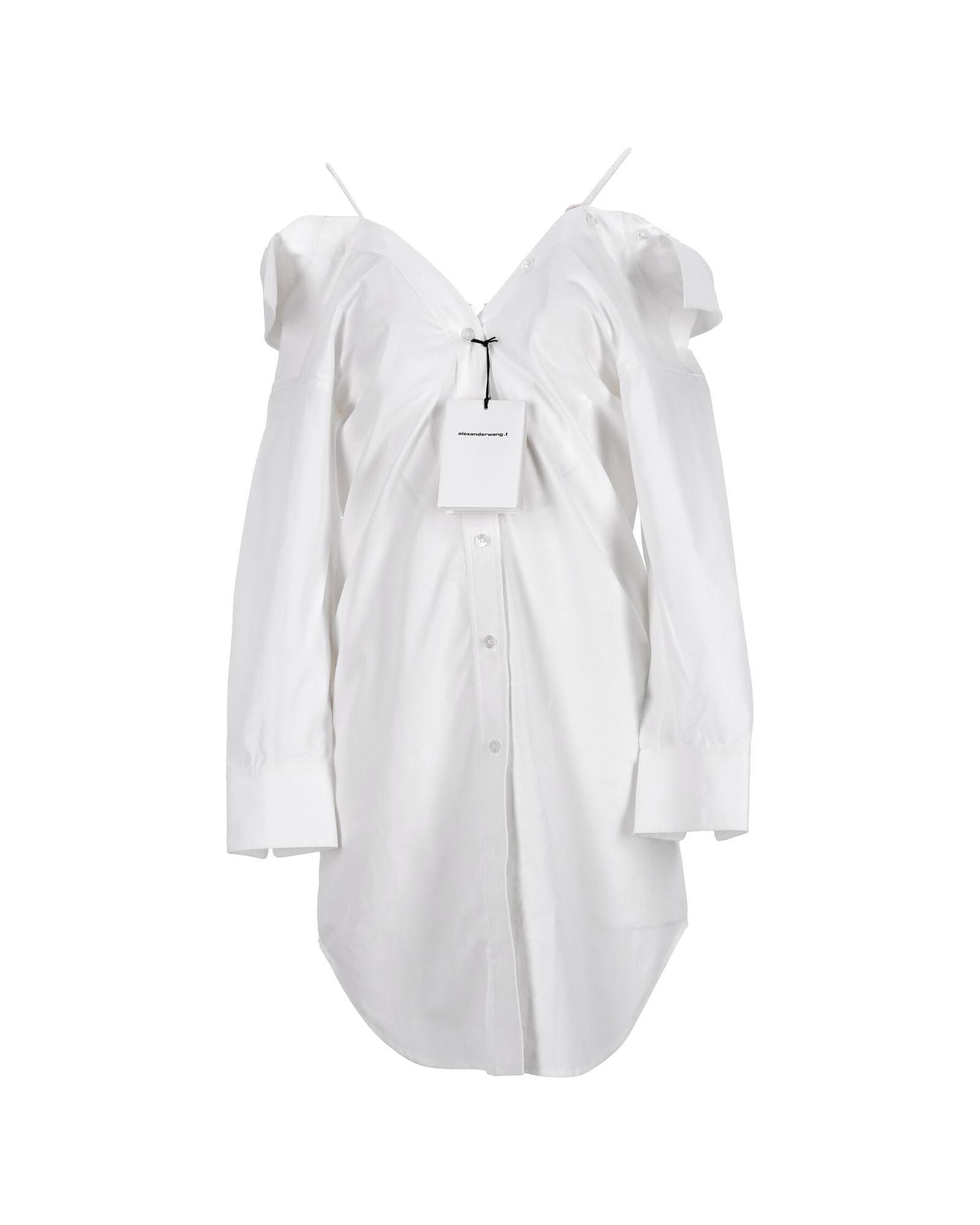 Preloved Shirt Dress OfftheShoulder Relaxed Wo - White | Ecru Mini by ALEXANDER WANG