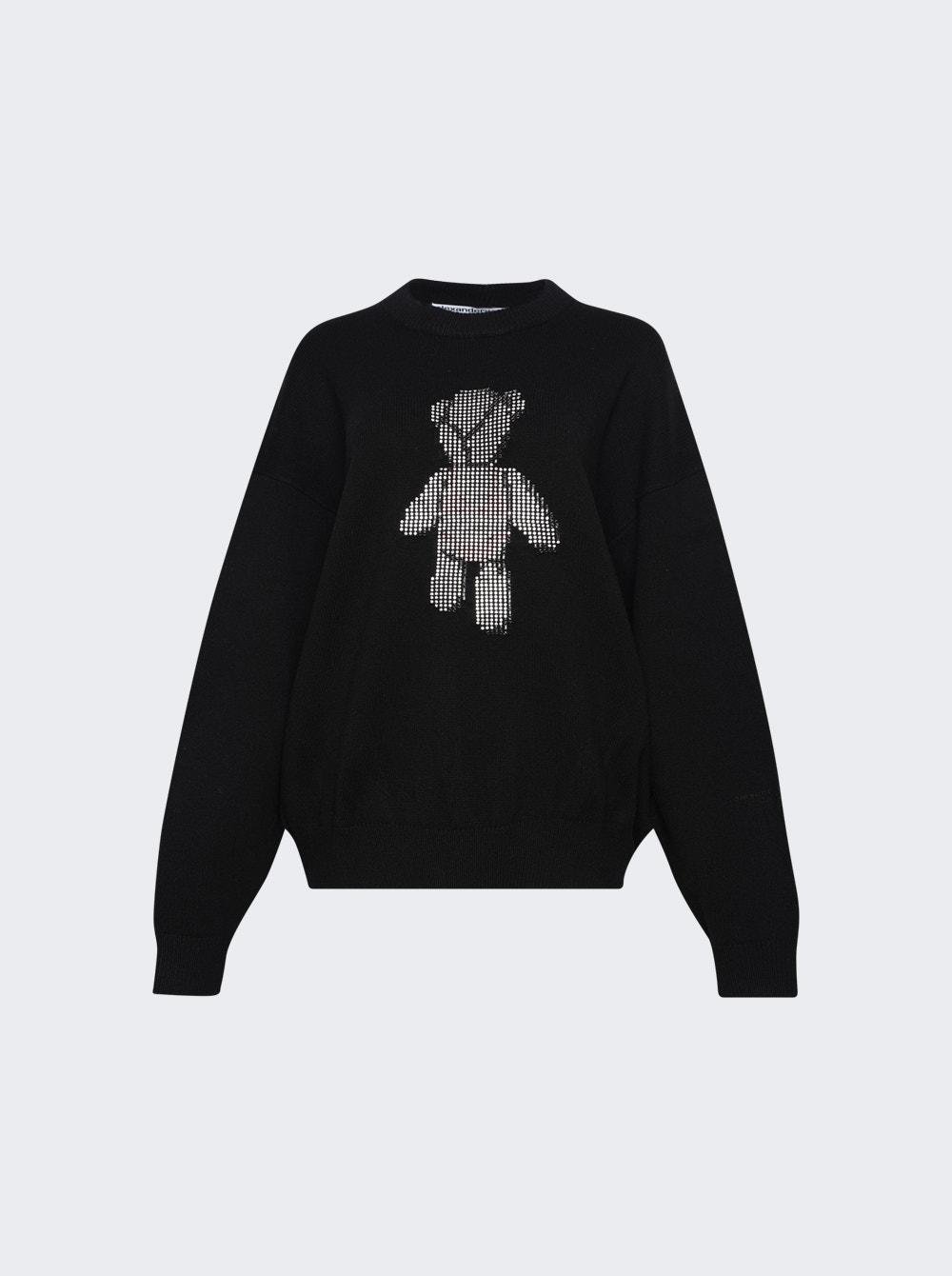 Pullover With Crystal Beiress Inlay Black by ALEXANDER WANG