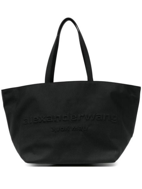 Punch logo-embossed tote bag by ALEXANDER WANG