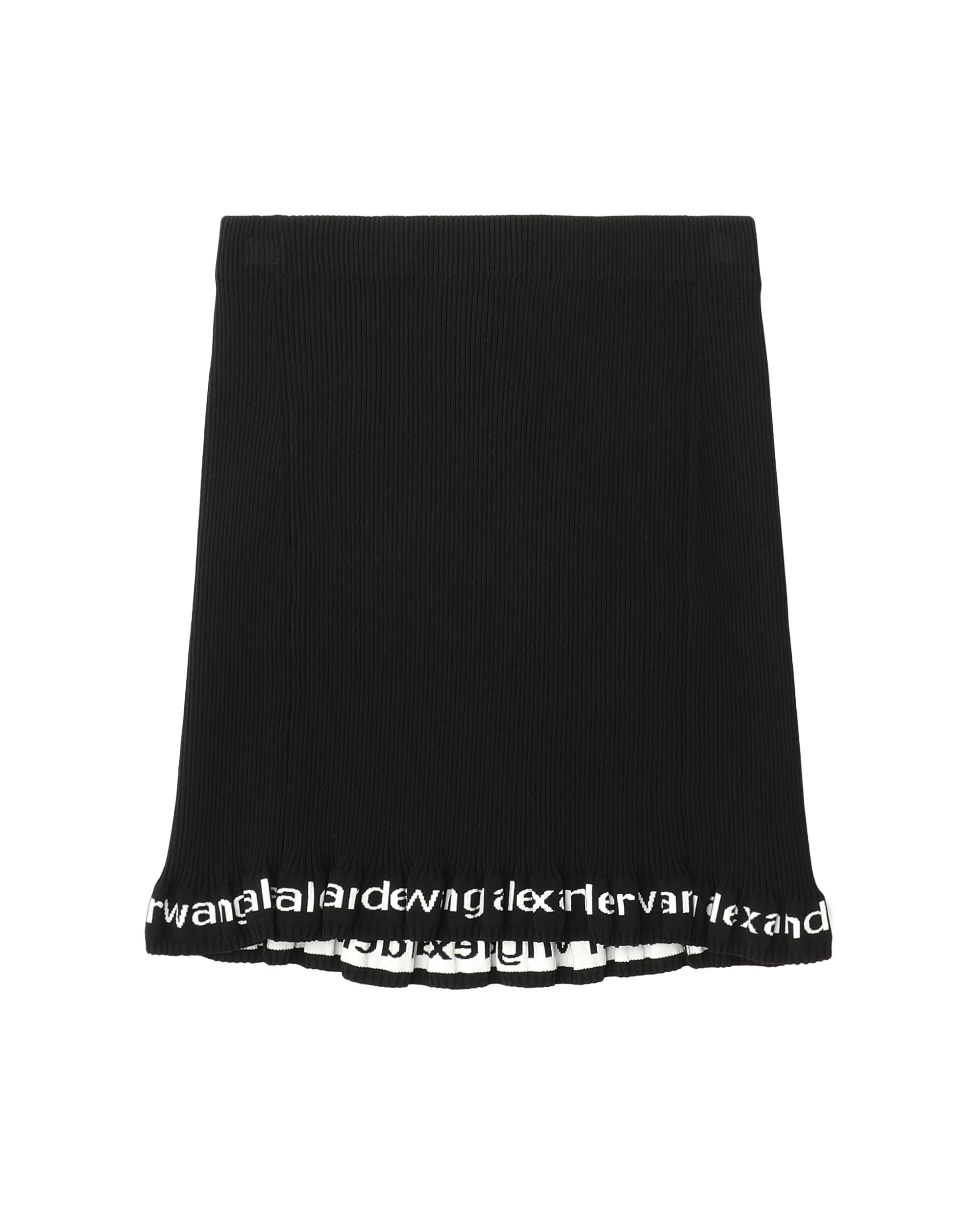 Ribbed mini skirt with logo by ALEXANDER WANG