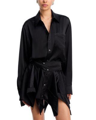 Silk Cut Off Double Shirt Dress by ALEXANDER WANG