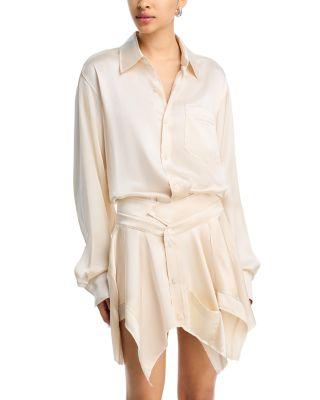 Silk Cut Off Double Shirt Dress by ALEXANDER WANG