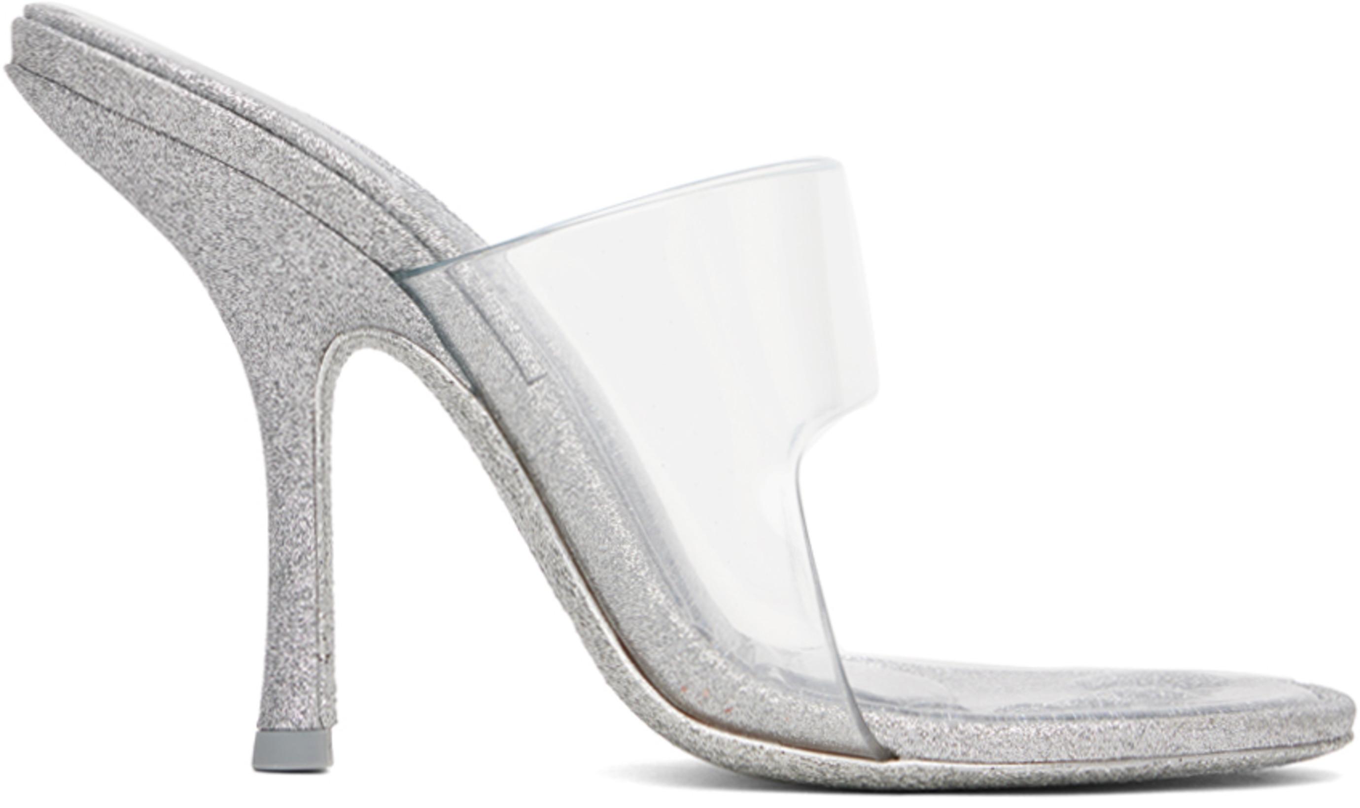 Silver Nudie 105 Heeled Sandals by ALEXANDER WANG