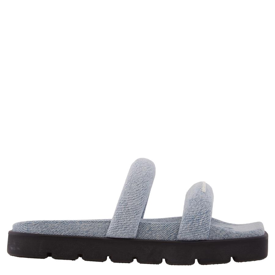T by Alexander Wang Jay Denim Flatform Sandals by ALEXANDER WANG