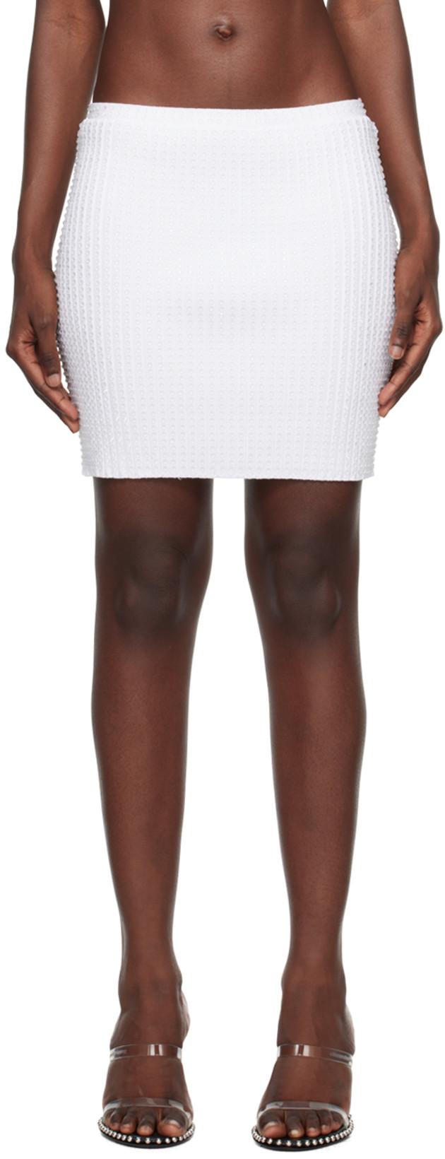 White Crystal Miniskirt by ALEXANDER WANG