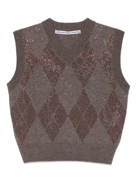 argyle V-neck vest by ALEXANDER WANG