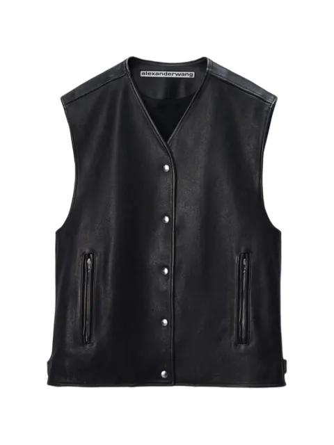 boxy press-stud vest by ALEXANDER WANG