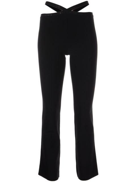 criss-cross logo-trim leggings by ALEXANDER WANG