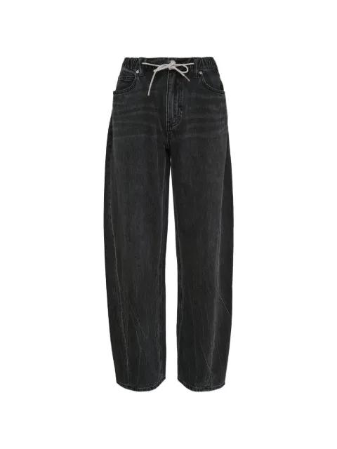 crystal-drawstring boyfriend jeans by ALEXANDER WANG